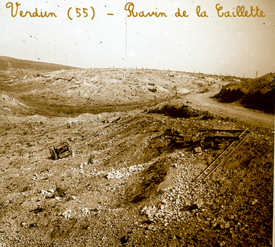 Diapos de la guerre de 1914/1918 - Verdun - ravin de la caillette